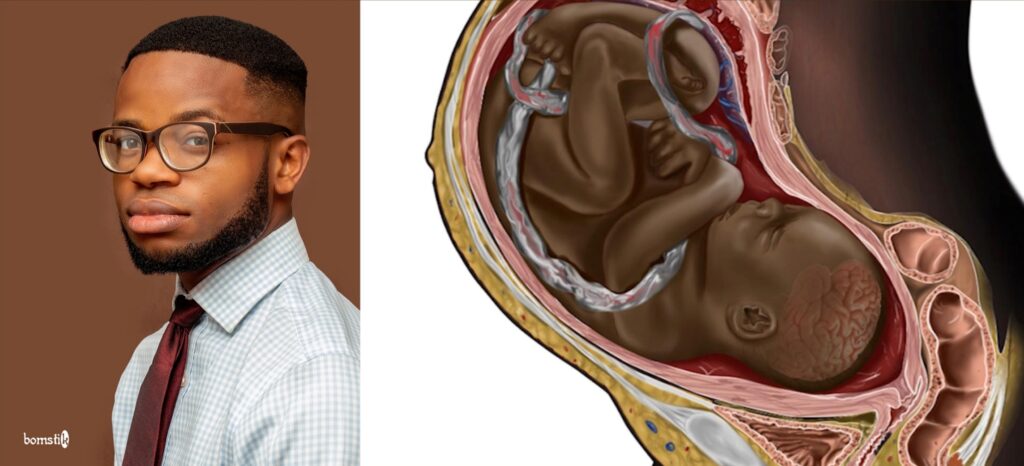 Black Foetus Illustration by Chidiebere Ibe